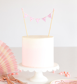 Cake by Courtney  - bunting cake topper