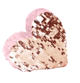 Rose gold & pink  - heart pinata