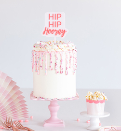 Cake by Courtney  - Hip Hip Hooray topper 