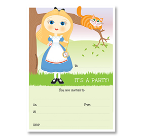 Alice in Wonderland - Write-in invitations