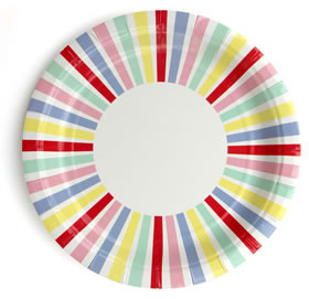 Carnival Stripe  - paper plates