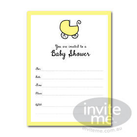 Baby Shower Pram - Lemon delicious