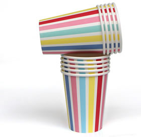 Carnival Stripe  - paper cups