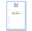 Baby Shower Pram - Blue invitations