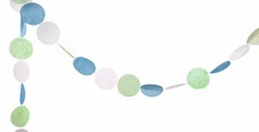 Tissue Dotted Garland - mint