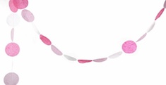 Tissue Dotted Garland - Pink + pretty