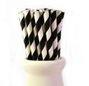 Paper Straws - Black stripe