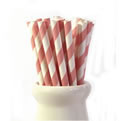 Paper Straws - Pale pink stripe