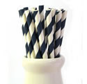 Paper Straws - Navy blue stripe