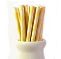 Paper Straws - Yellow stripe