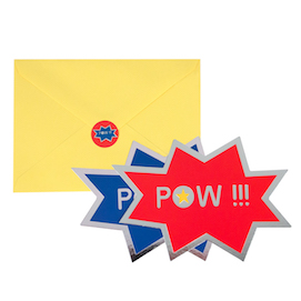 POW superhero  - invites